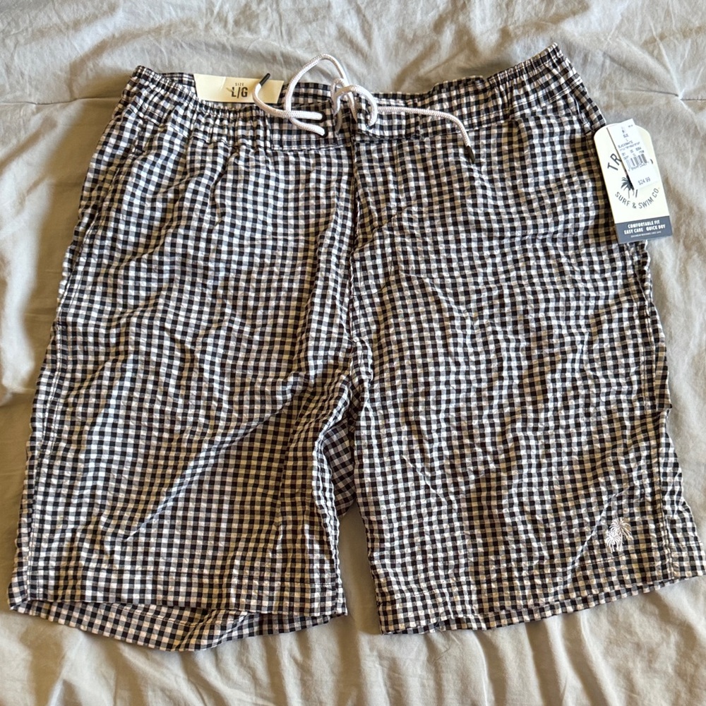 Black and White Checkered Shorts